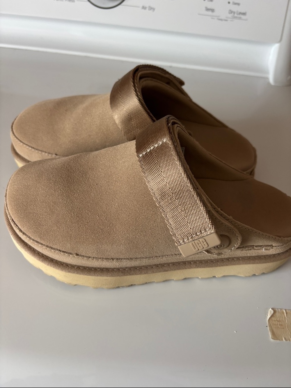 UGG Chestnut Suede Slip-On Mule with Strap